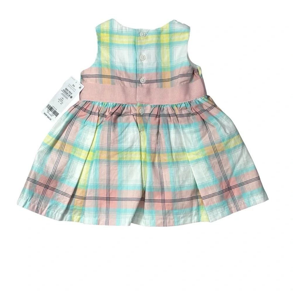 Carter's Easter Pastel Plaid Dress with‎ Bloomers - size 3 Months NEW